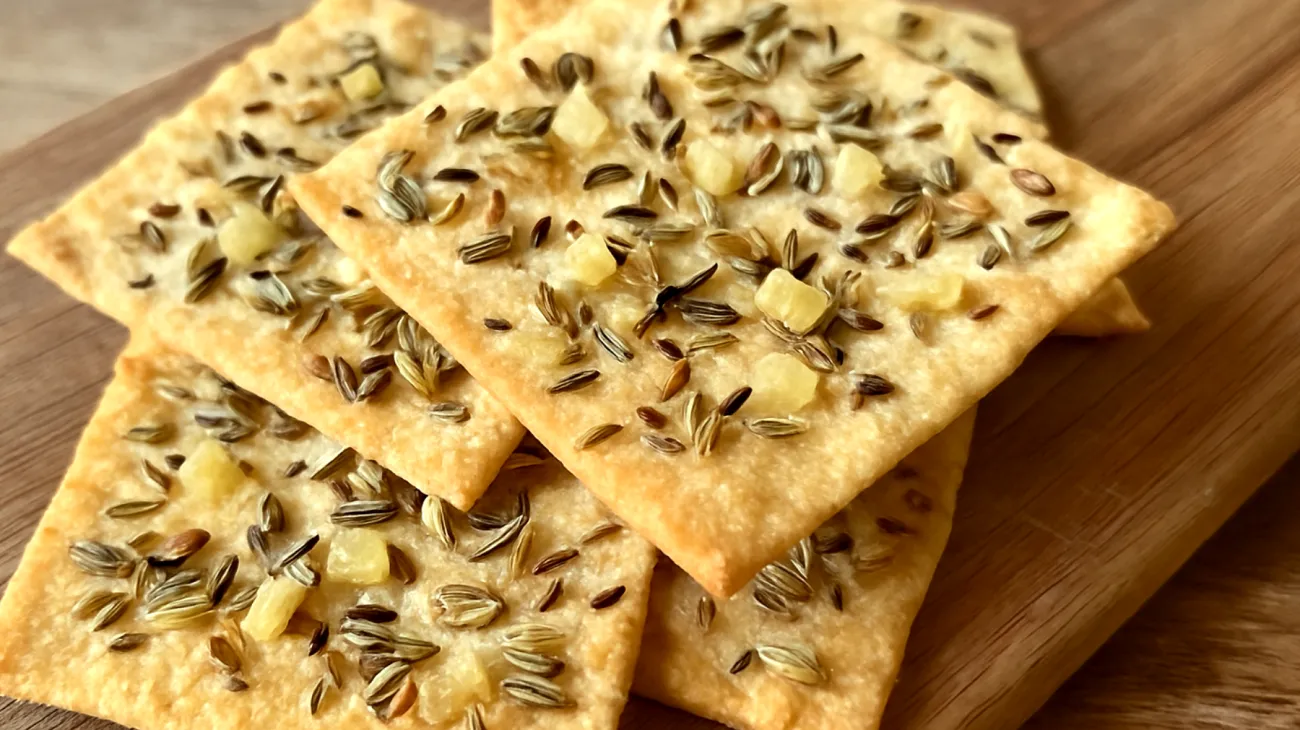 Fenchel-Ingwer-Crackers mit Kümmel"