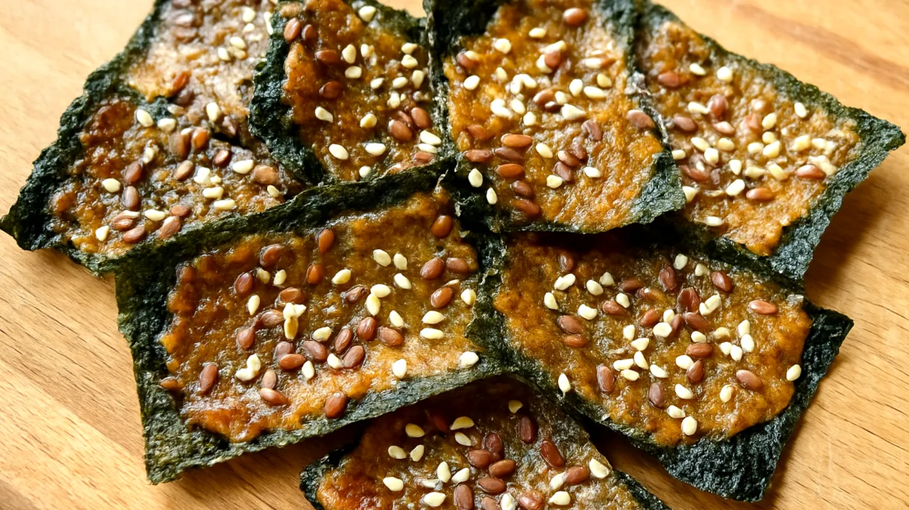 Miso-Algen-Cracker mit Sesam und Leinsamen"