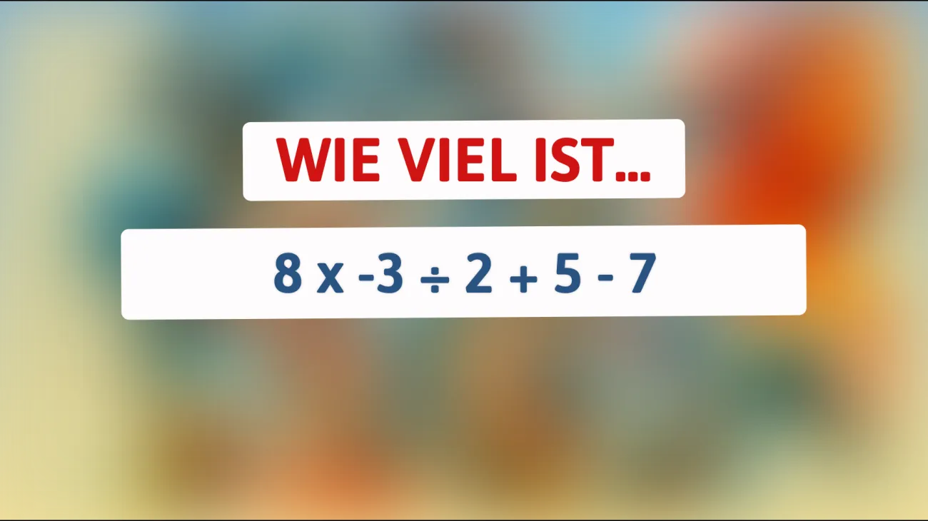 Nur 0,01% können diese knifflige Rechenaufgabe richtig lösen! Gehörst du dazu?"