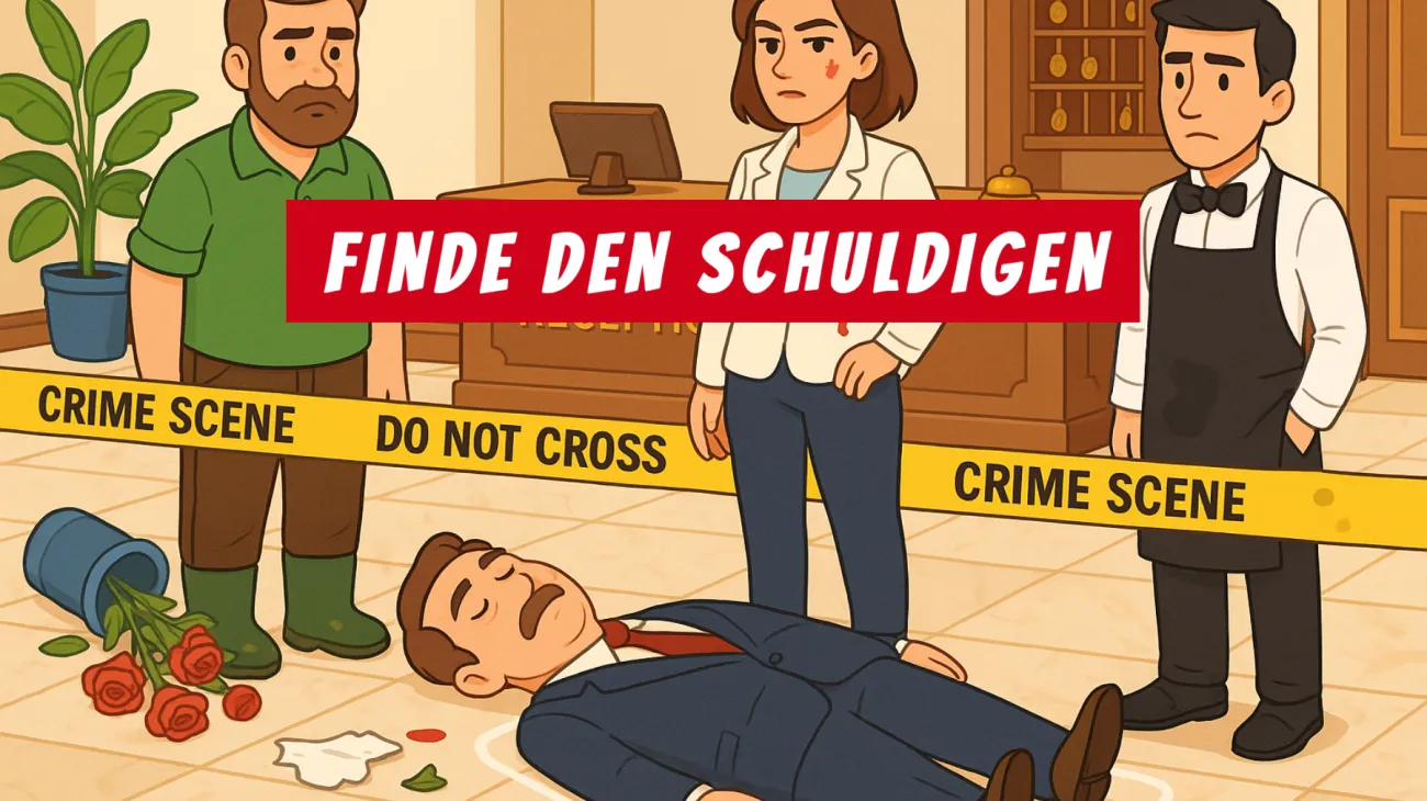 Nur für echte Genies: Kannst du den Täter im Grand Hotel entlarven? Teste dein kriminalistisches Spezialwissen!"