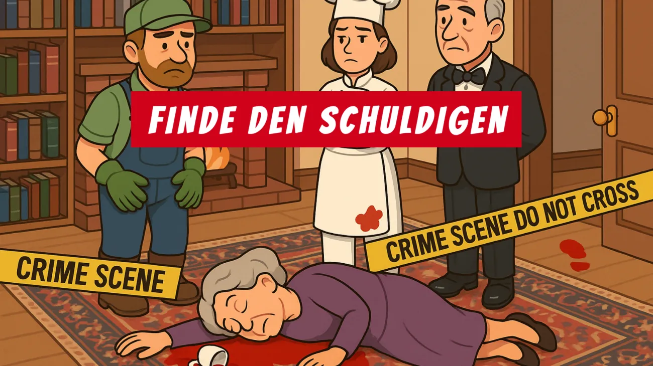 Nur für echte Genies: Schaffst du es, den Mörder im Fall der vergifteten Teetasse zu entlarven?"