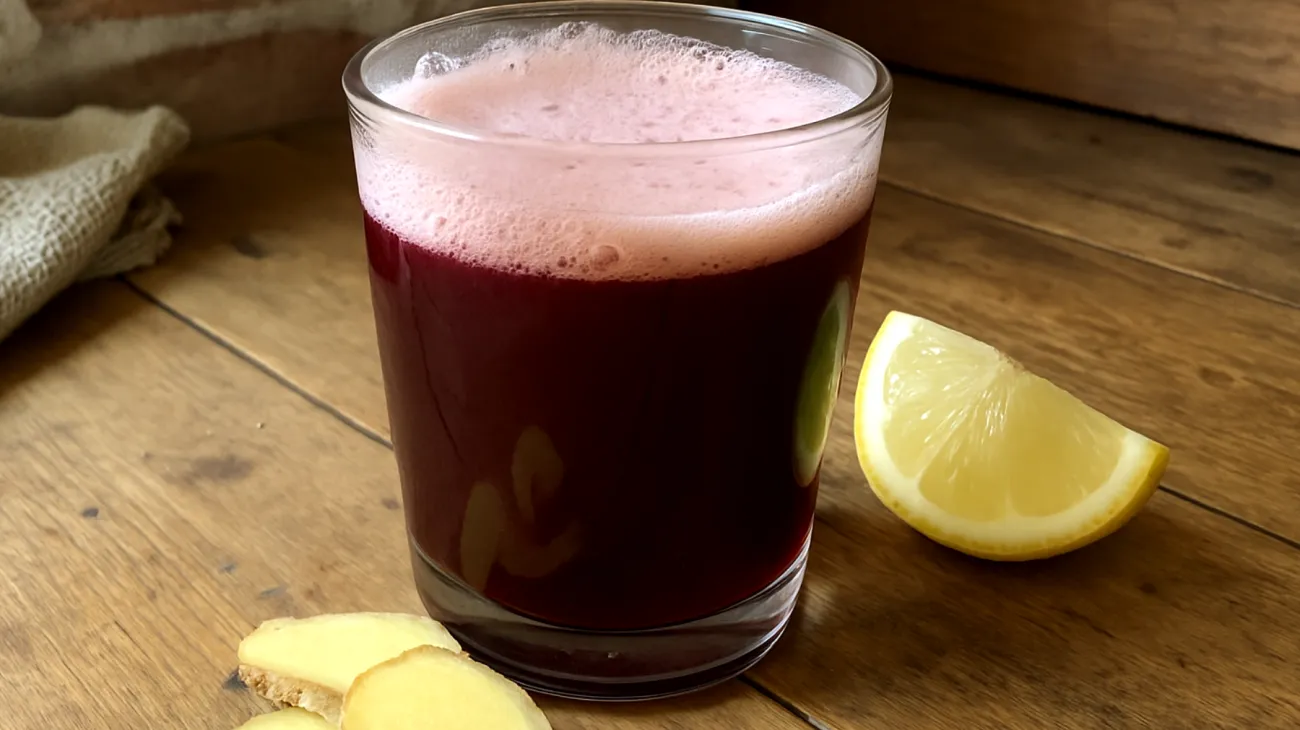 Rote-Bete-Kvass mit Ingwer und Zitrone"