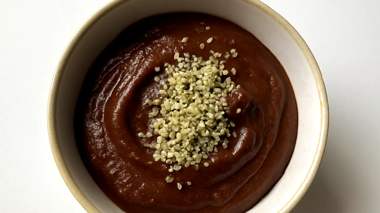 Teff-Pudding mit Kakao und Hanfsamen"