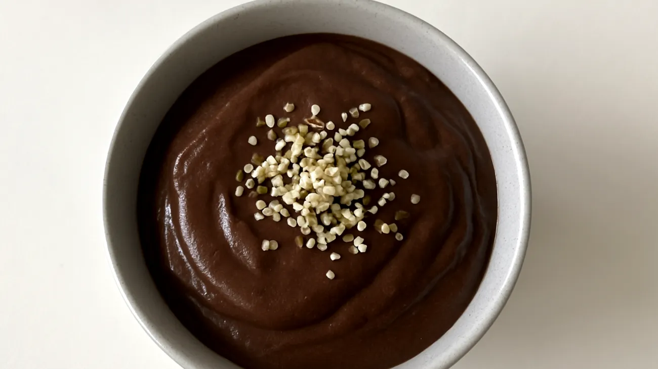 Teff-Pudding mit Kakao und Hanfsamen"